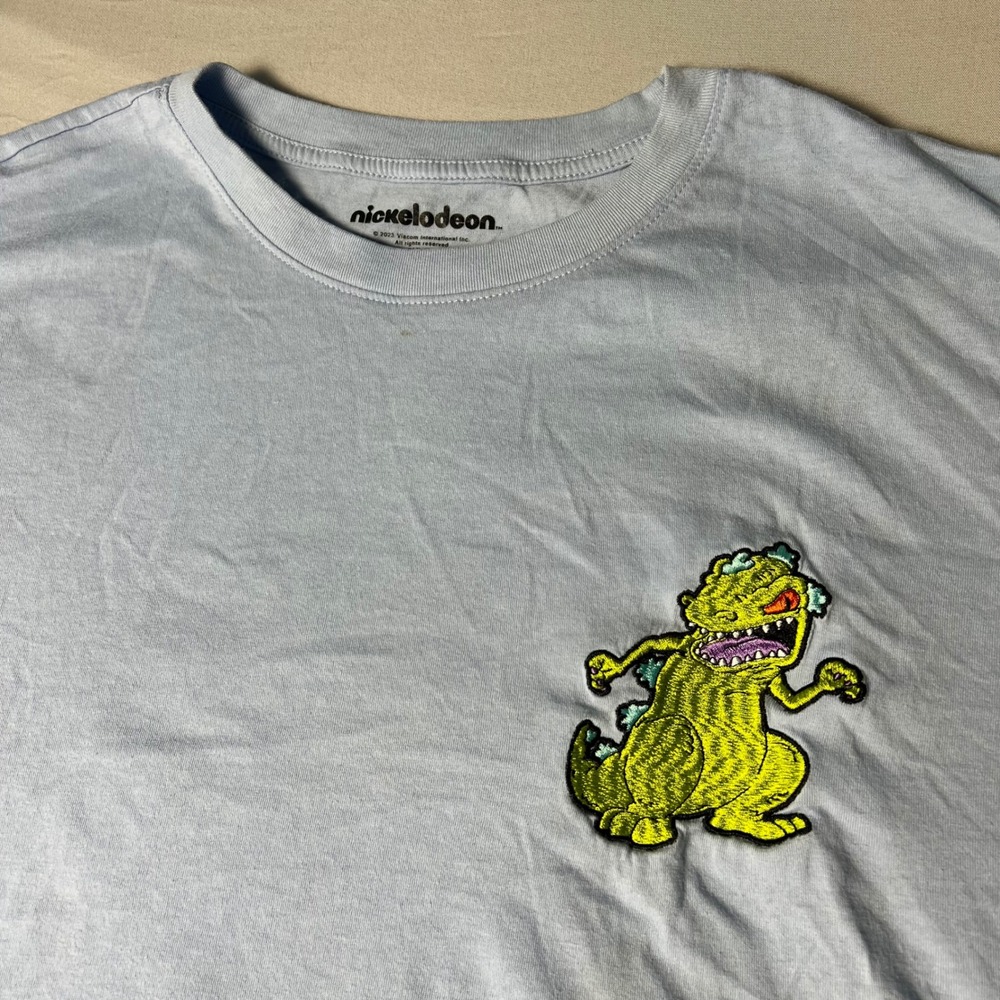 Nickelodeon Graphic T-Shirt Blue 3XL Reptar Rugrats Hey Arnold Patrick Star